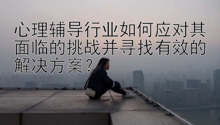 心理辅导行业如何应对其面临的挑战并寻找有效的解决方案？