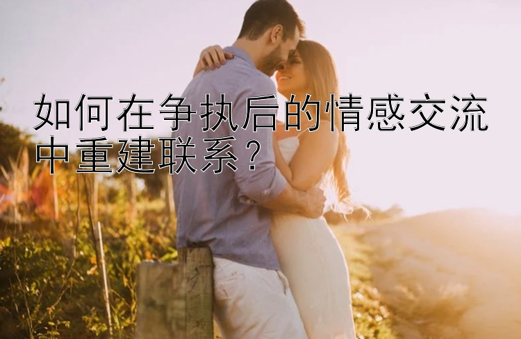 如何在争执后的情感交流中重建联系？