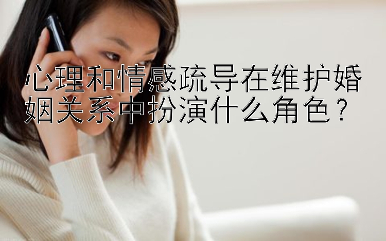 心理和情感疏导在维护婚姻关系中扮演什么角色？