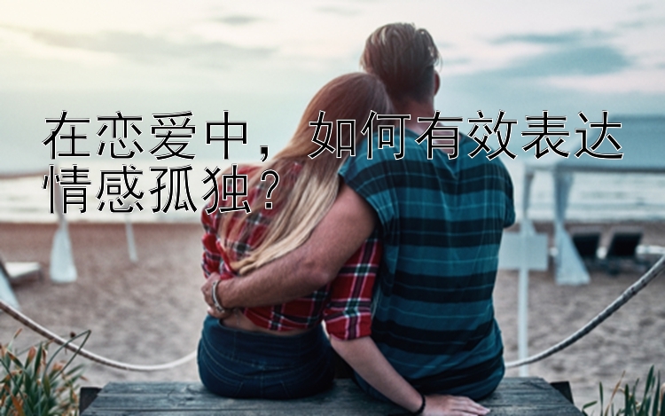 在恋爱中，如何有效表达情感孤独？