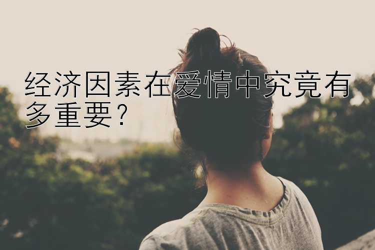 经济因素在爱情中究竟有多重要？